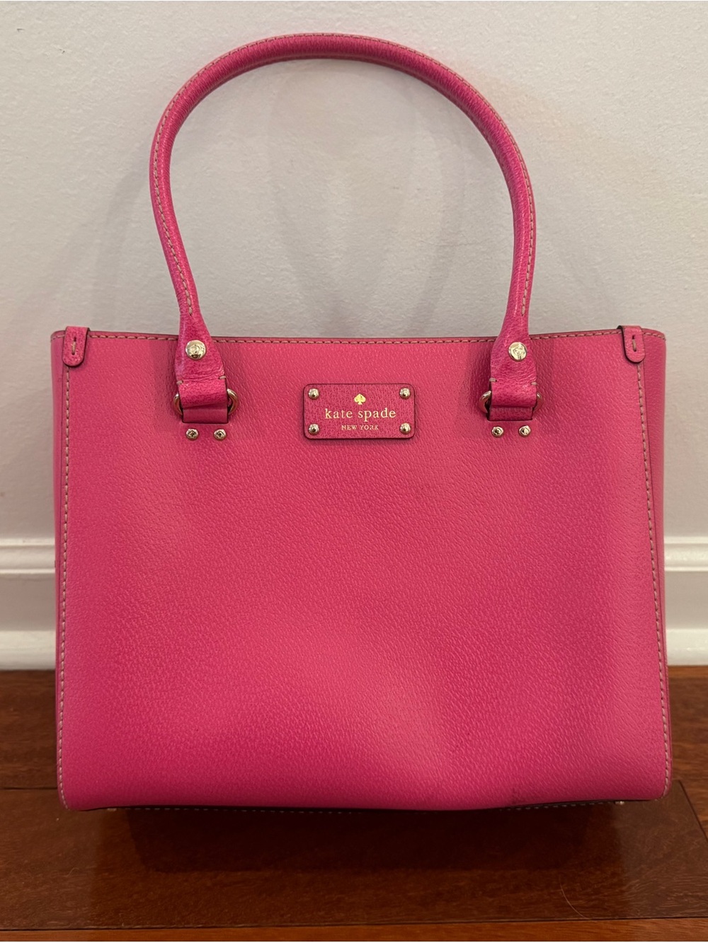 Kate Spade Wellesley Quinn Pink Leather Tote Bag